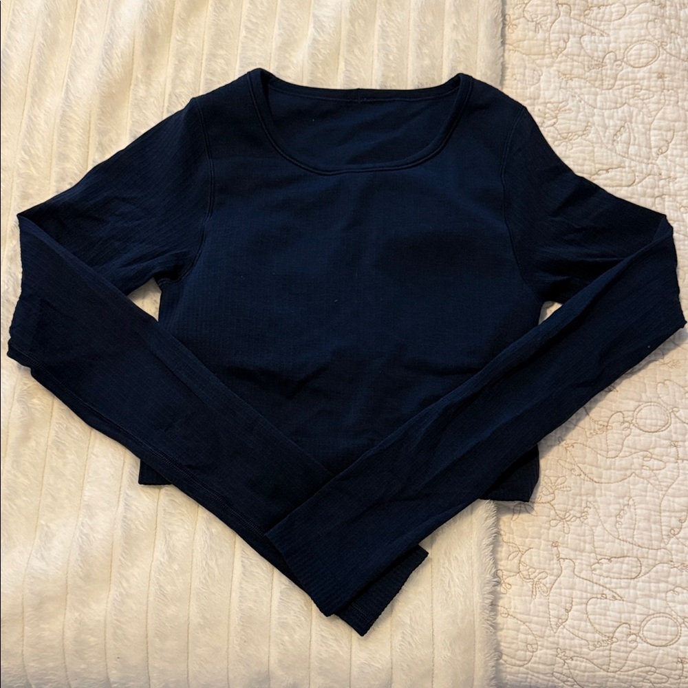 Lululemon Ribbed Long Sleeve Crop Run Top